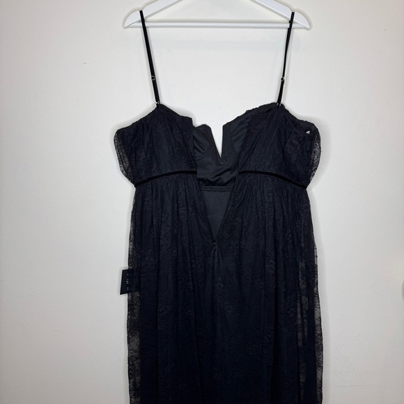 NWT Lulu's Black Lace Midi Dress Size XL - Picture 6 of 8